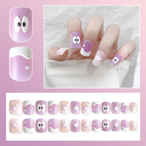 PNT-100 Relief short nail tips press on nails