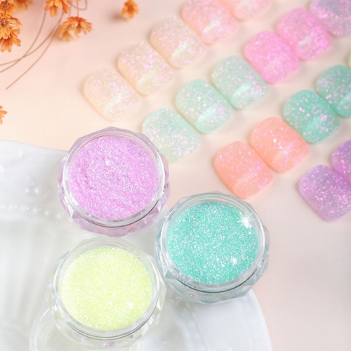 PGP-166 12 colors sweet sugar powder nail art dust pigment