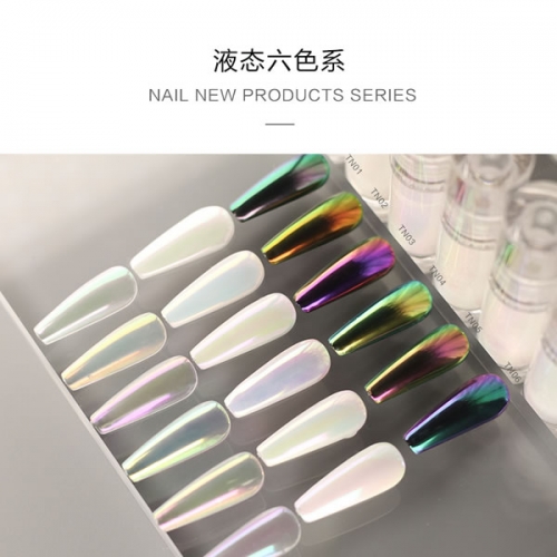 PMN-116 TN 6 colors aurora nail liquid powder
