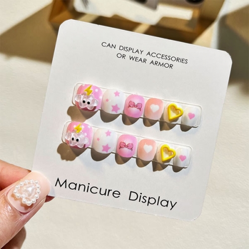 PNT-156 24pcs Cute cartoon kids press on nails