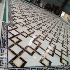 Diseños de borde de suelo de mármol para Hall