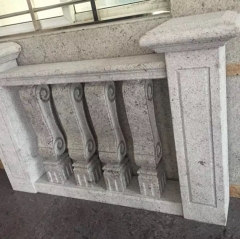 Escaleras de barandilla de piedra de mármol de granito