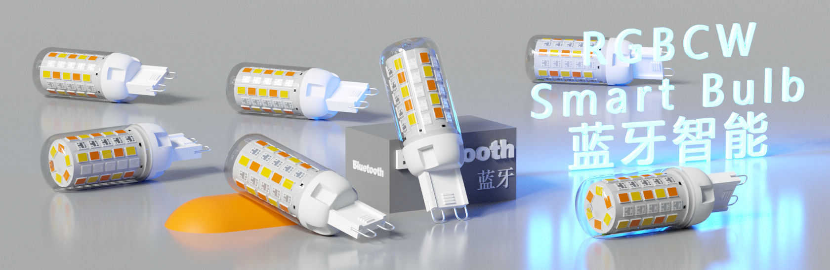 RGBCW Bluetooth Smart G9 LED Bulb Control By Phone App