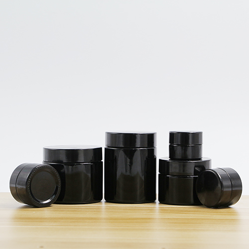 Vente en gros 5/10/15/30/50/100 ml côté optique violet bouchon à vis odeur preuve large bouche stockage cachette verre bocaux fabricant