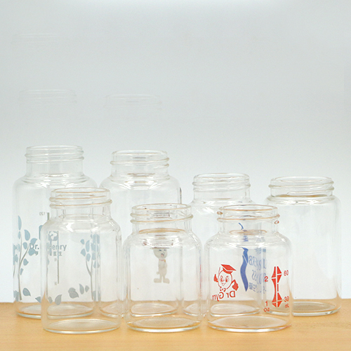 Benutzerdefiniertes Logo erhältlich 150 240 ml Milch-/Wasser-/Saftbehälter Glasflasche