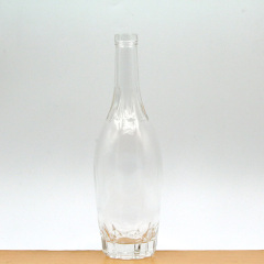 bouteille de vin en verre de récipient de whiskey de forme du cylindre 700ml avec le label acceptable
