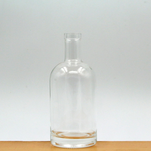 Garrafa de vinho de vidro reciclável de alta qualidade 750ml com rolha de madeira