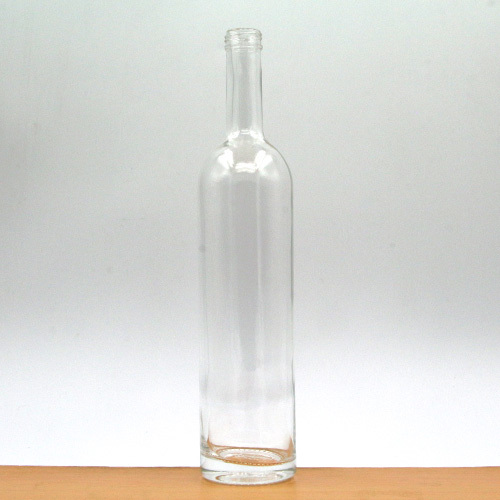 Botella de vino tinto de vidrio esmerilado de 700 ml al por mayor con corcho