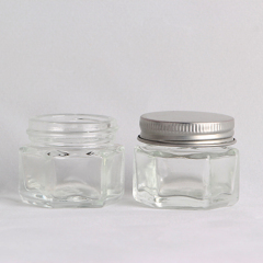 Frasco de armazenamento de vidro transparente reutilizável de 10 e 1000 ml com tampa