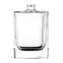 Bouteille de parfum en verre rectangle de fabricant en gros pour l'emballage cosmétique