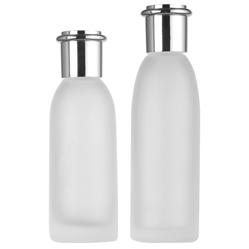 Cosmetic packaging frosted 40ml 100ml 120ml Cylindrical glass lotion bottle