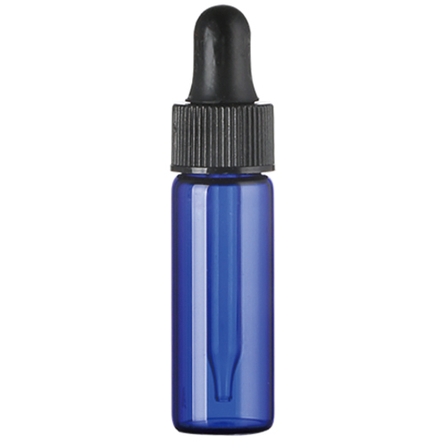 Mini blauer Bernstein 2ml 5ml 3ml 1ml klare kleine Glasflasche Flaschen Parfüm Probenahme Fläschchen für ätherisches Öl mit Tropfen