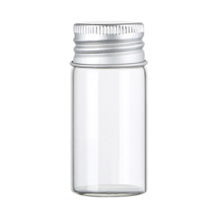 Frasco de vidro transparente da tampa do parafuso do frasco frasco de amostra do parafuso de vidro com tampa de alumínio