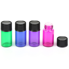 Vial de vidrio 1 ML 2 ML 3 ML vial de aceite esencial mini frasco de muestra de perfume gotero gratuito