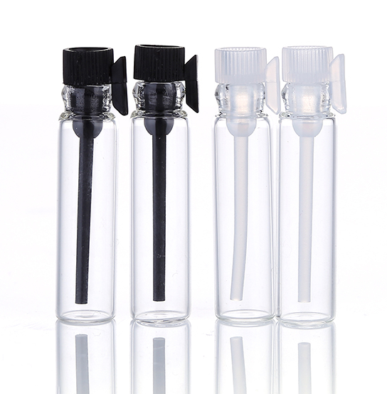 Embalagem cosmética quente 1ml 2ml frasco claro da amostra do perfume de vidro da venda