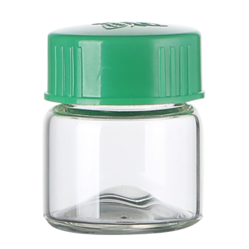 Glass clear vial screw cap bottle glass screw top sample vial with plastic cap