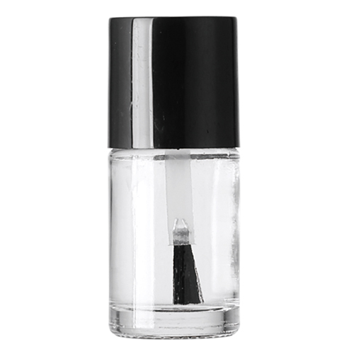 Atacado 5ml 10ml 15ml garrafa de óleo de esmalte de vidro formato redondo com tampa de escova redonda