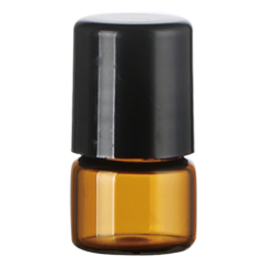 Flacon de mini - échantillon transparent ambre violet vert huile essentielle parfum rouleau de verre