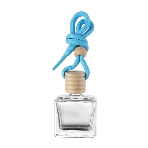 5ml 10ml 15ml Clear Square Car Hanging Bouteille d'aromathérapie en verre