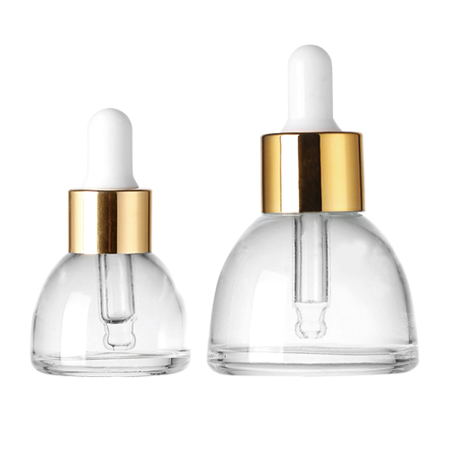 Bouteille d'huile essentielle en verre transparent de forme spéciale de 15 ml 20 ml 30 ml