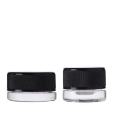 Wholesale 5g 9g clear glass eye cream container skin care cosmetic packaging jar with child resistant lid