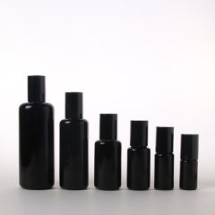 5-100ml  Optical Violet Glass Essential Oil Roll on Bottle with Roller Ball and Black Cap