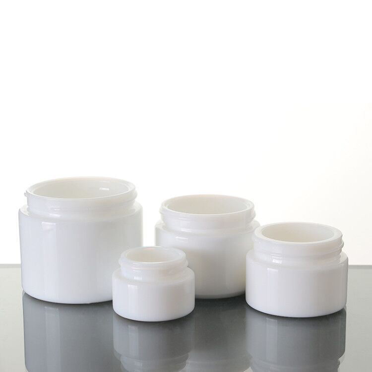 15/30/35/50/100 emballage cosmétique de luxe en gros vide récipient en porcelaine de verre blanc pot de crème pour le visage