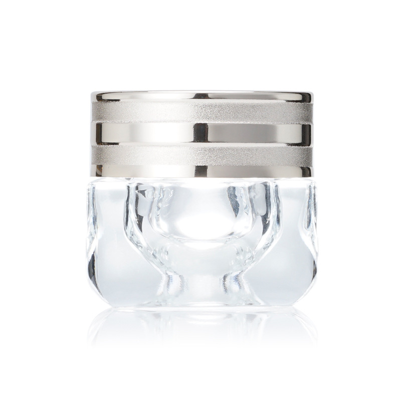 Botella de vidrio cosmético con tapa de pared vacía y gruesa transparente de 15 ml