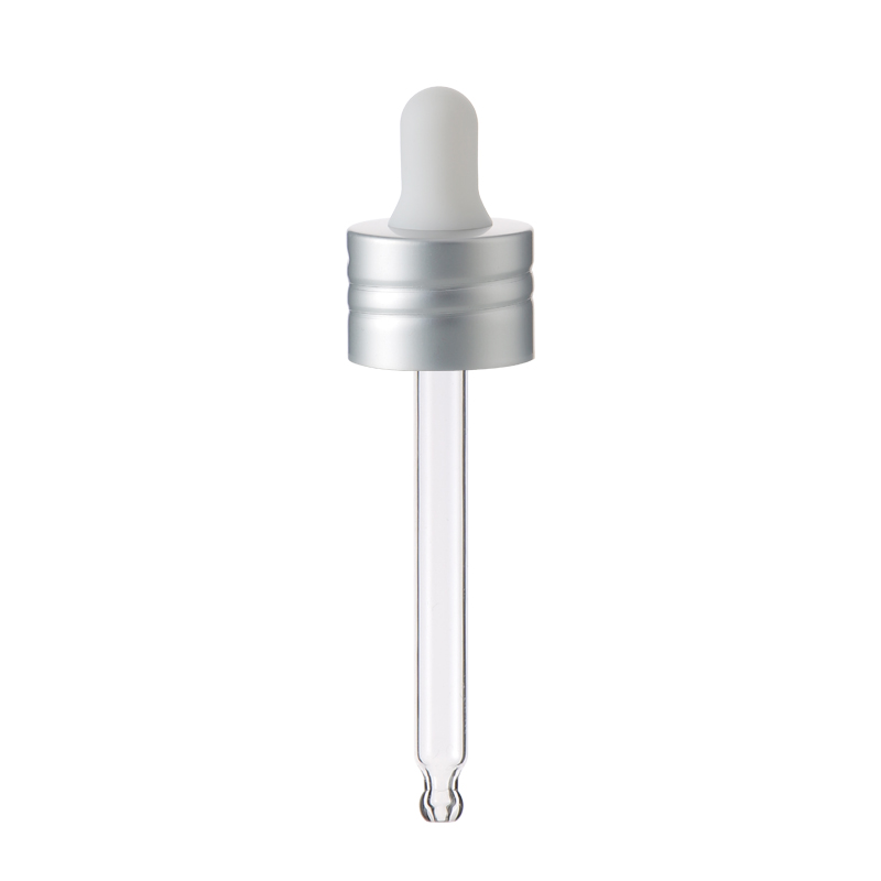 Manufacturer 20/410 glass dropper with pipette aluminum collar