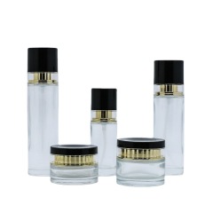 Wholesale 30g 50g glass cream jar 40ml 100ml 120ml Glass lotion Bottle Make-up Kit