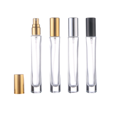 Nuevo diseño botella de spray de perfume de vidrio transparente de fondo grueso mini de 10 ml