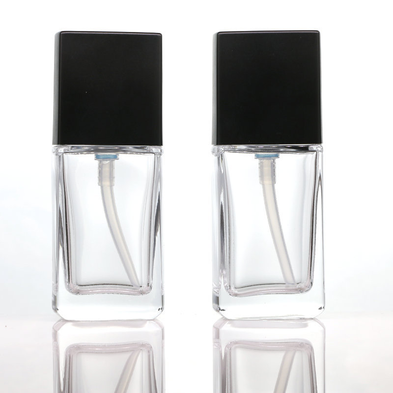 Vente en gros 30ml rectangulaire verre Lotion bouteille