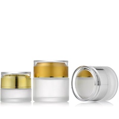 20g 30g 50g glass transparent cosmetic jar with acrylic lid