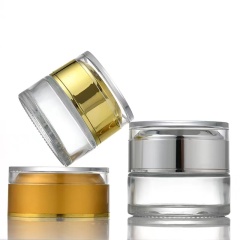 20g 30g 50g glass transparent cosmetic jar with acrylic lid