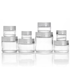 5/10/15/20/30/50/60/100g transparent matte with electroplated lid cosmetic jar