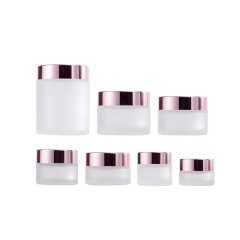 5/10/15/20/30/50/60/100g transparent matte with electroplated lid cosmetic jar