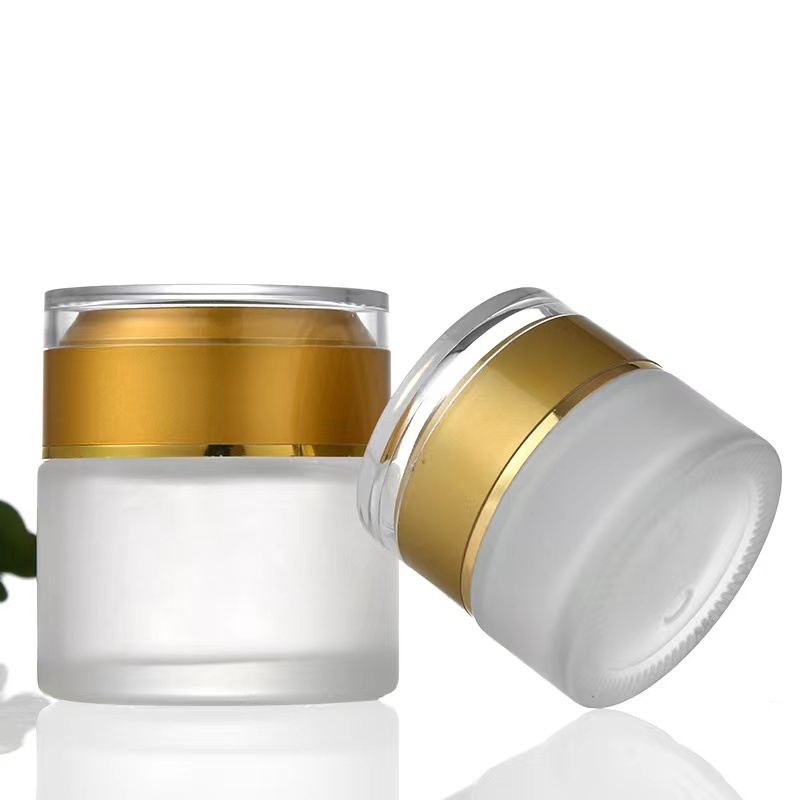 20g 30g 50g glass transparent cosmetic jar with acrylic lid