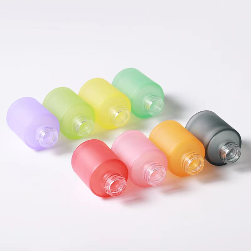 20ml Colorful Flat Shoulder Glass Bottle with Dropper