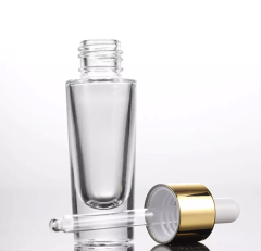 Botella de goteo de vidrio cónico invertido de 30 ml