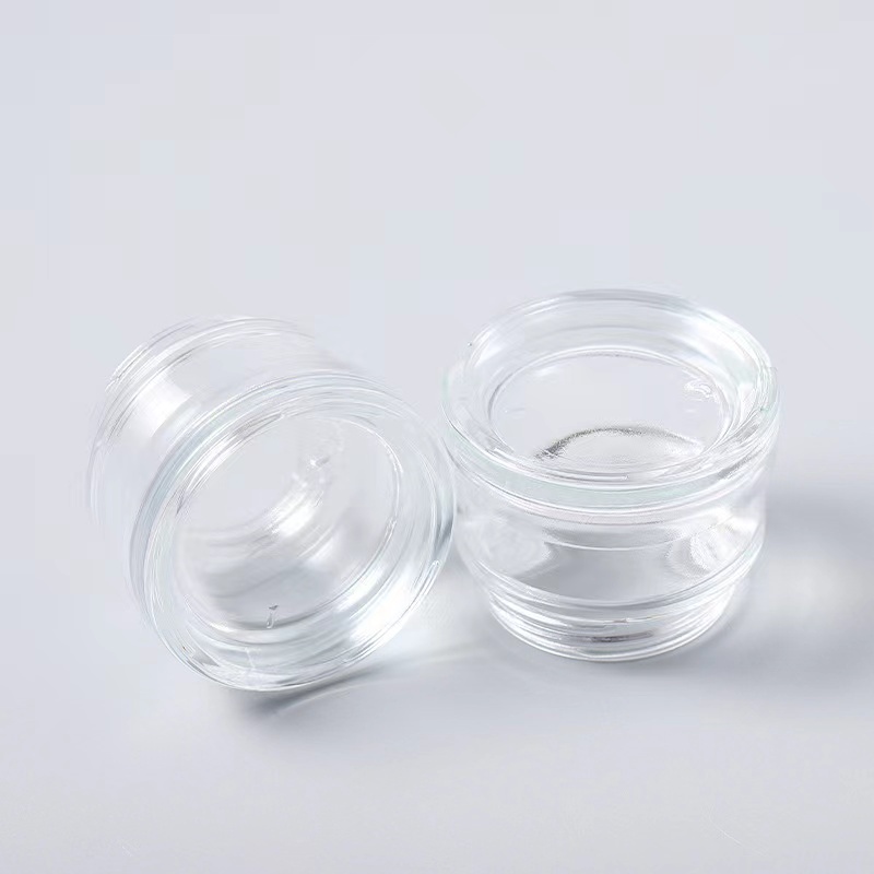 Hot sale 50g glass cream jar with high lid cosmetic packaging
