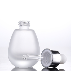30ml frosted transparent glass dropper bottle