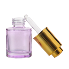 20ml 30ml Colorful Flat Shoulder Glass Bottle with Dropper