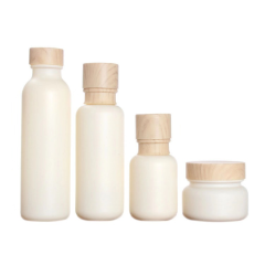 Ziegenflasche Set Lotion 50ml 110ml 150ml Kosmetik Hautfarbe Glasflasche Verpackung Ziegenmilch leere Flasche