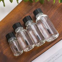 Wholesale Empty 5-100ML Amber and Transparent Glass Nail Polish Bottle Cosmetic Bottle