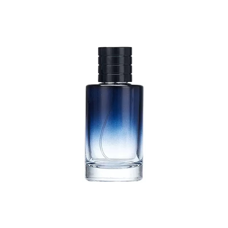 Wholesale 30ml 50ml Crimp Neck Man Round Shape Glass Perfume Bottle