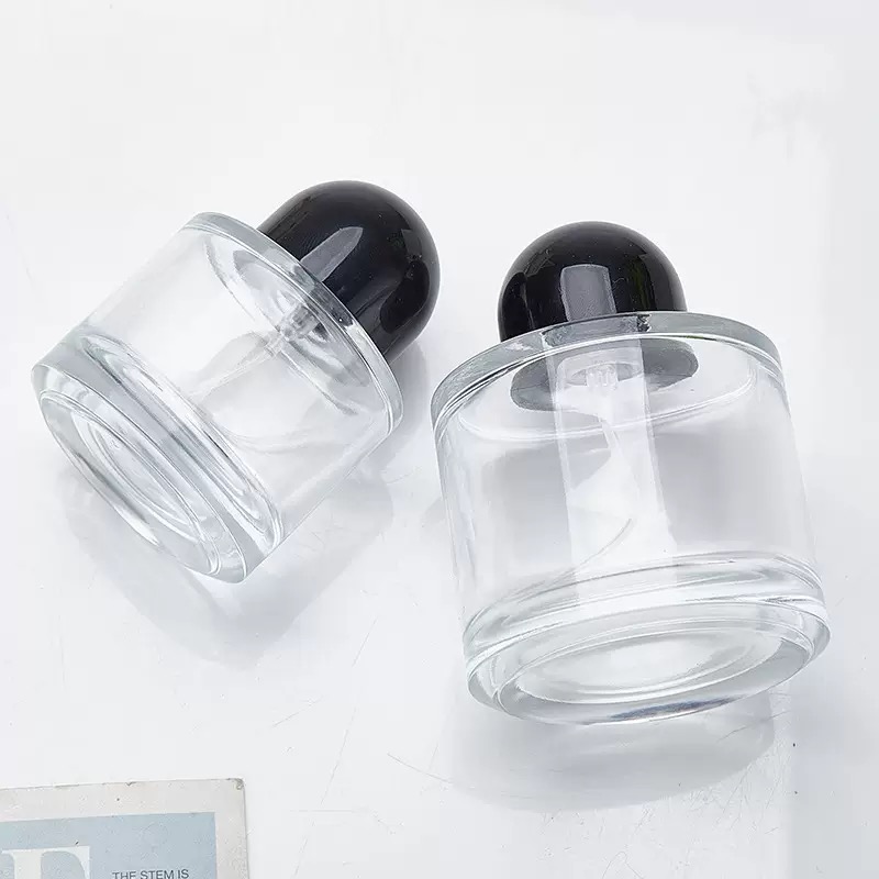 Wholesale 30ml 50ml 100ml Crimp Neck Round Glass Perfume Bottle