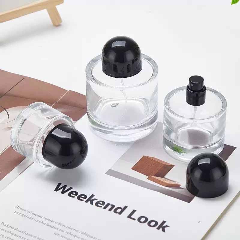 Wholesale 30ml 50ml 100ml Crimp Neck Round Glass Perfume Bottle