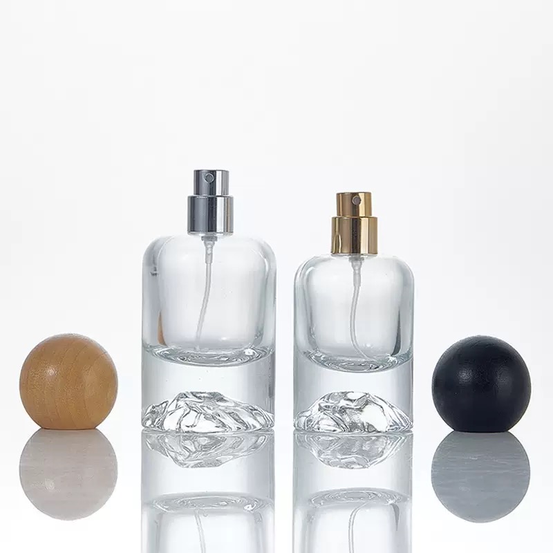 Wholesale 30ml 50ml 100ml Crimp Neck Round Glass Perfume Bottle