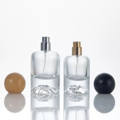 Wholesale 30ml 50ml 100ml Crimp Neck Round Glass Perfume Bottle