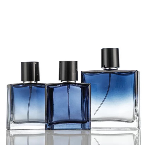 Wholesale 50ml 100ml Crimp Neck Man Rectangle Glass Perfume Bottle